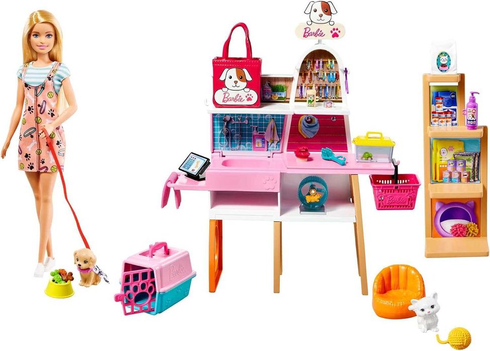 Оригинальная Кукла Barbi  Барби (блондинка ростом 30  см ) и игровой н