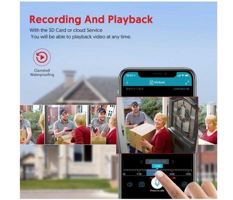 Victure PC750 1080P Външна охранителна камера,Нощно виждане