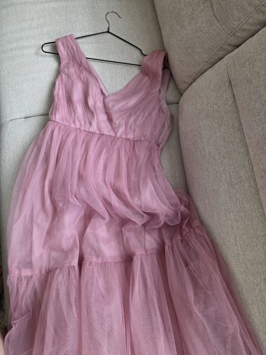 Дълга рокля с тюл ASOS DESIGN