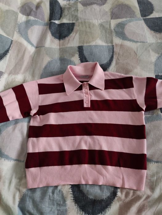 Reserved розово-червен кариран пуловер