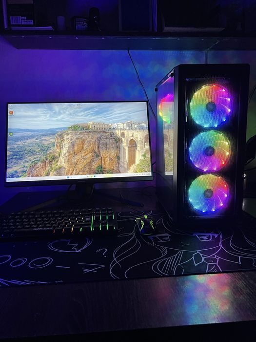 Мощный игровой компьютер в комплекте, GTX 1660 SUPER, i3 10100, DDR4