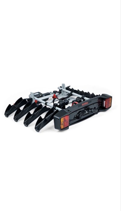 Suport pentru 4 biciclete, Mont Blanc TowVoyage Rapid 4 Arms, basculabil, cu prindere pe carligul de remorcare