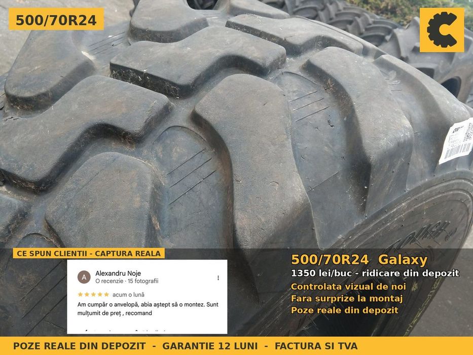 Anvelope Cauciucuri 500/70R24 500/70 R24 500/70-24 5007024 Galaxy Buldo Miniincarcator si Industrial Utilaje Agricole SH Second Hand IEFTIN Stoc Real