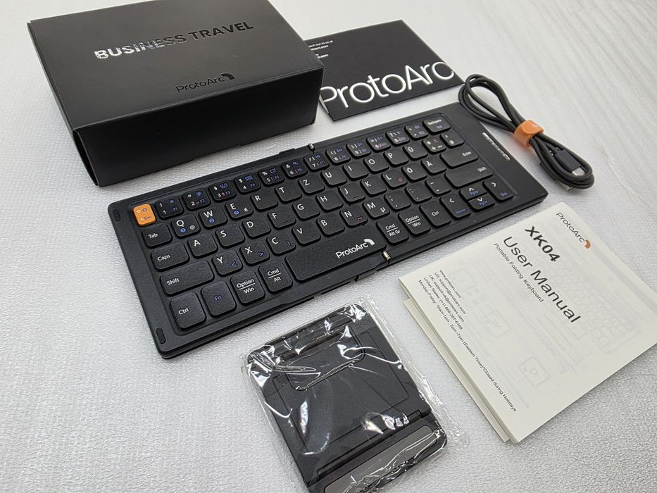 Сгъваема Bluetooth клавиатура ProtoArc XK04 + стойка за телефон