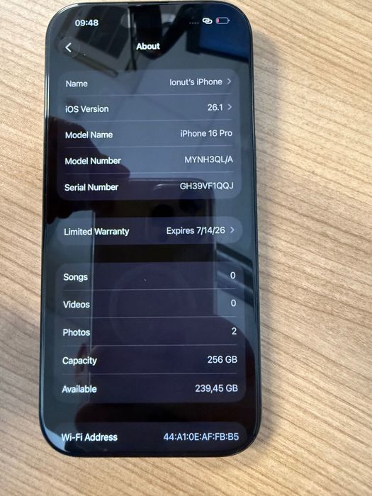 Iphone 16Pro 256Gb neverlocked