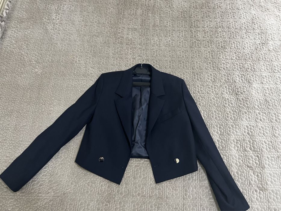 Пиджак школьный новй темно синий