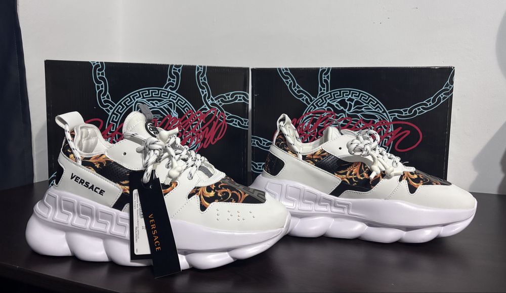 Adidasi Versace Chain Reaction White