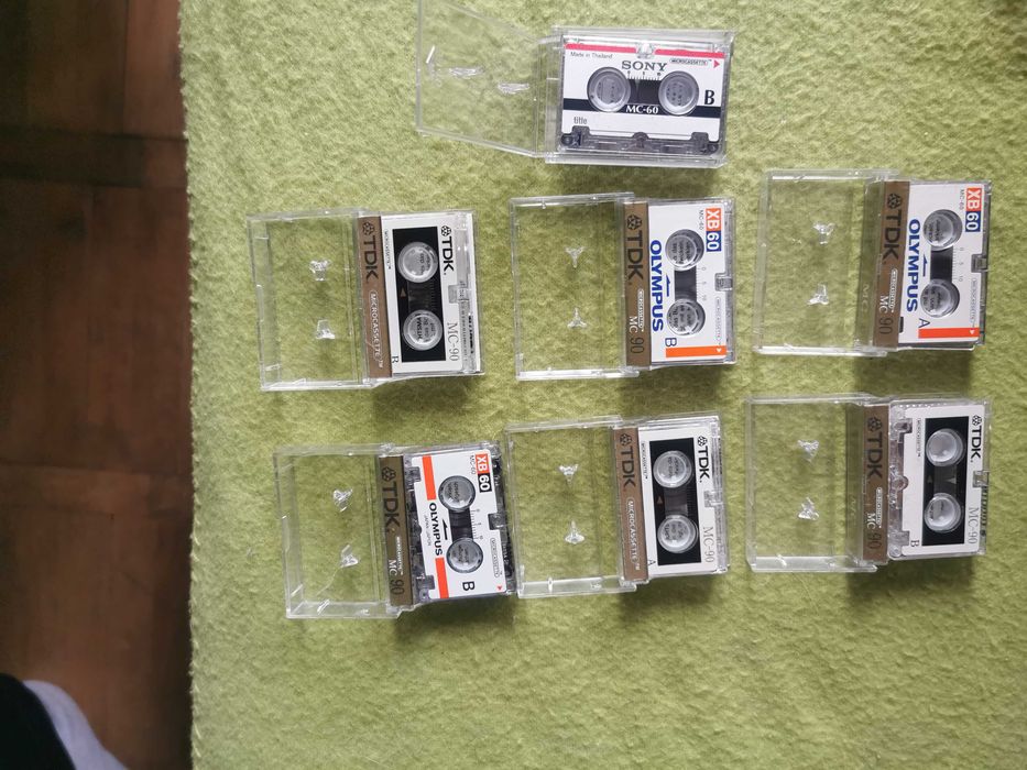 Microcasete audio de 60 si 90 min. TDK,Sony,Olimpus