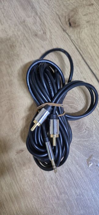Cablu rca+ jack subtire 5 metri nou