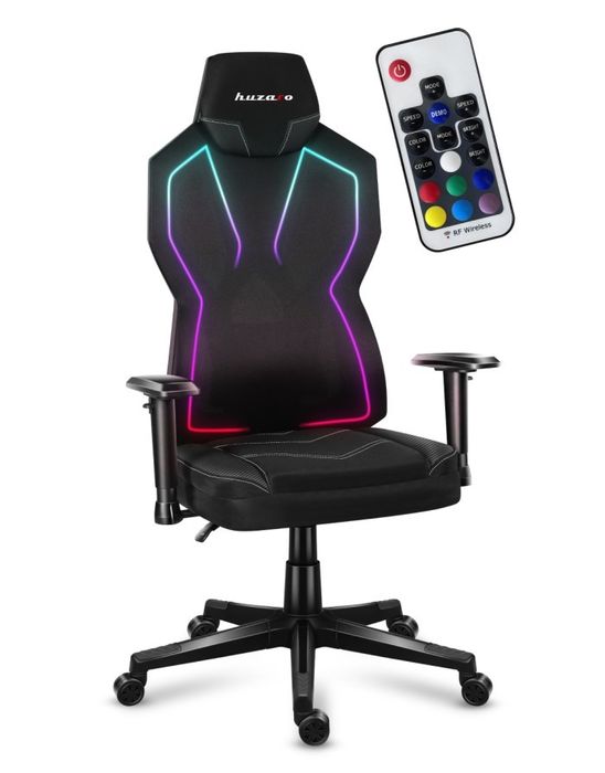Scaun de birou Huzaro Combat 6.2 RGB, Negru