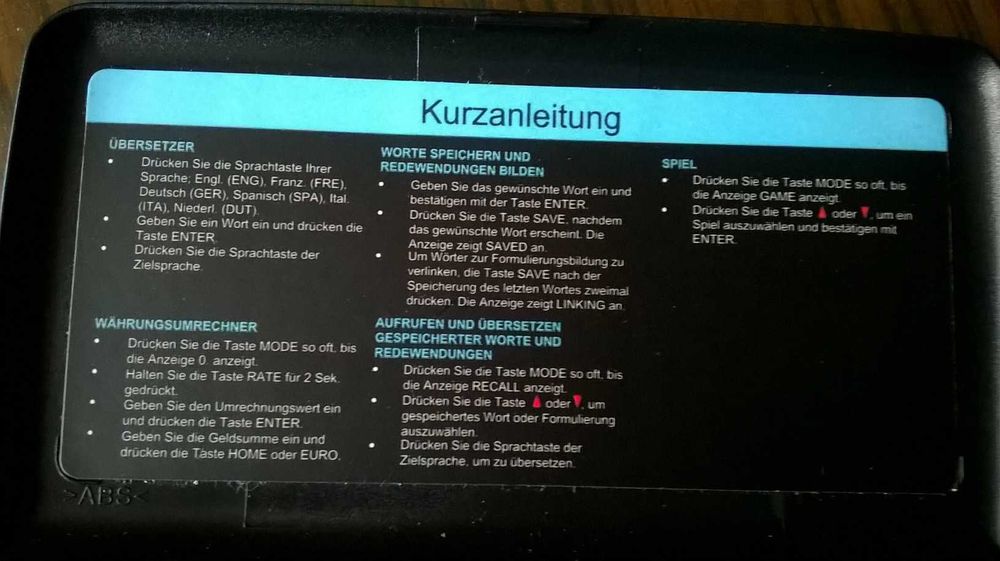 електронен преводач джобен 6 езика чисто нов