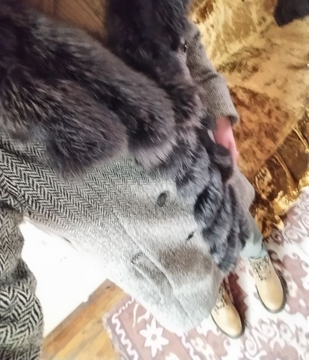 Естествен косъм палто