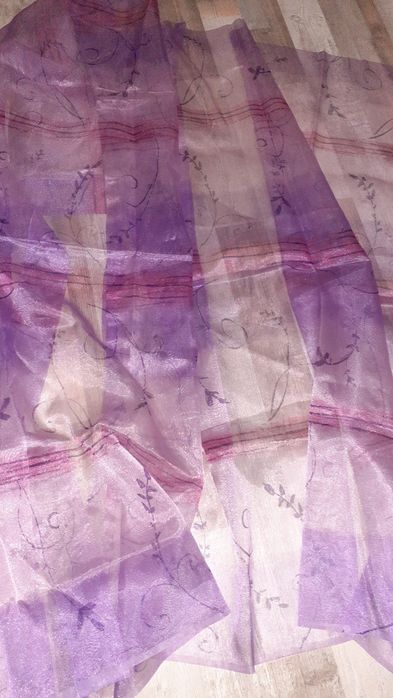 пердета-лилава и бяла органза, и жълти