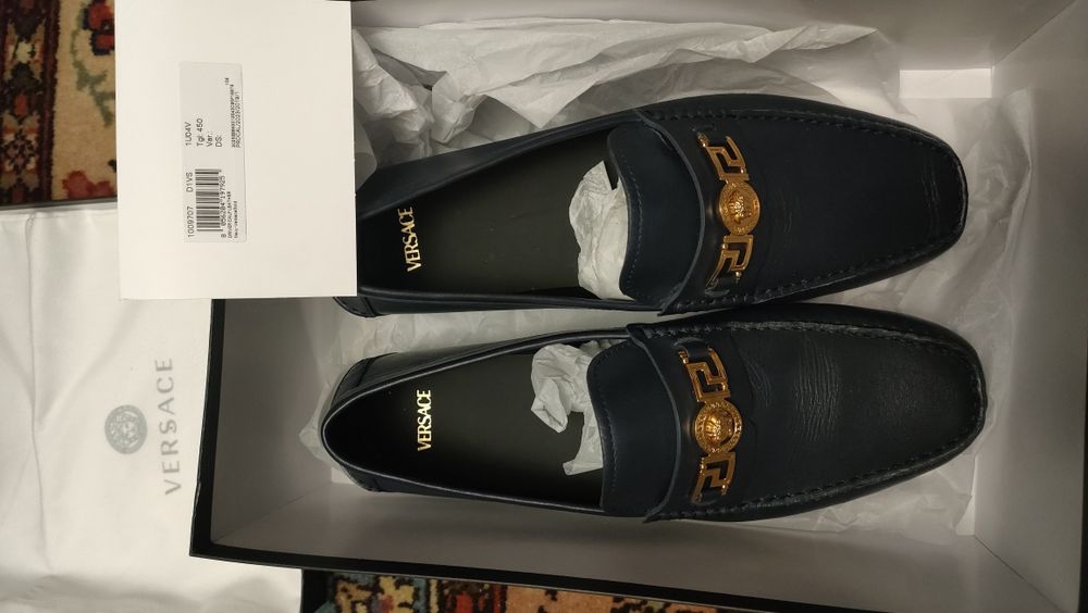 Vand pantofi Versace marimea 45, noi, originali mocasini Medusa pantof