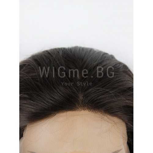 Дълга къдрава кестенява лейс фронт перука Скарлет