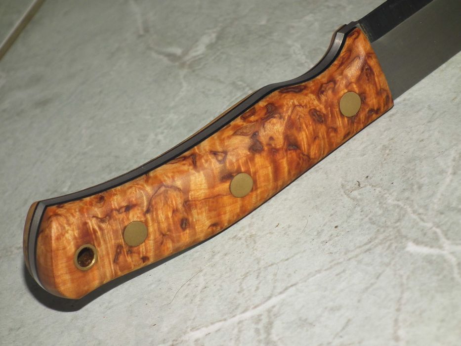 Nou Casström No.10 SFK Curly Birch cutit suedez bushcraft vánátoare otel Sandvik 14C28N