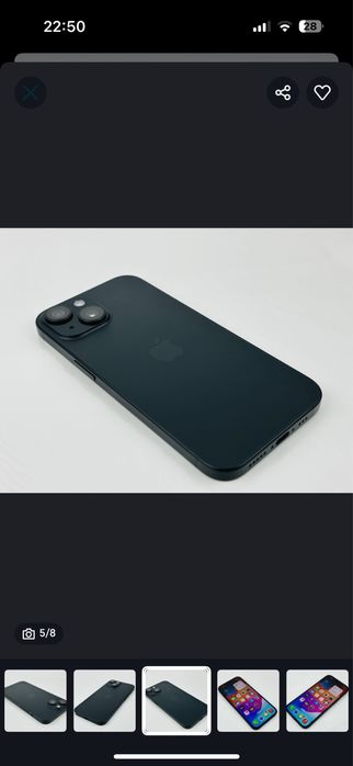 Iphone 15 100% 256gb
