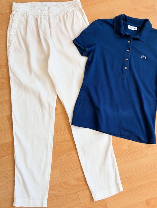 Lacoste дамска поло блуза и Marccain ленен панталон