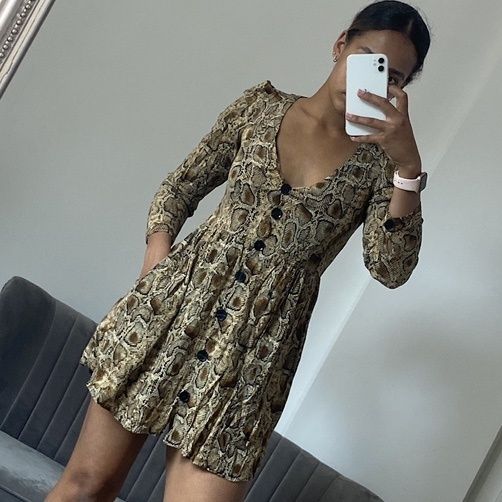 Рокля Zara с змийски принт
