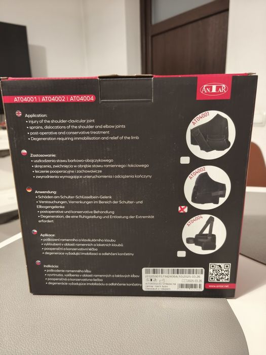 Orteza cu prindere velcro pentru imobilizarea umarului AT04002S Antar, 1 bucata, Biogenetix