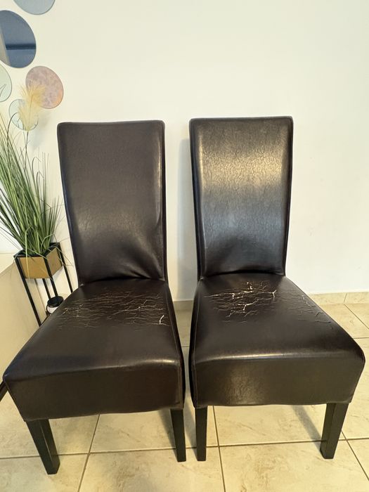 4 scaune tapițate culoare wenge