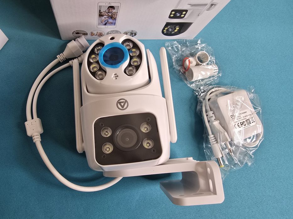 Camera De Supraveghere Video CCTV Dubla WIFI Double 5MP - iCSee