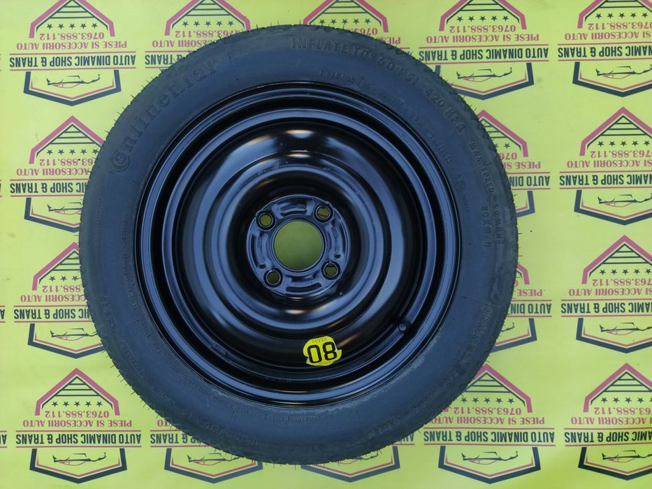 Roata de rezerva îngustă slim originala Ford 125/80/15