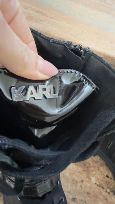 Кожени боти Karl Lagerfeld