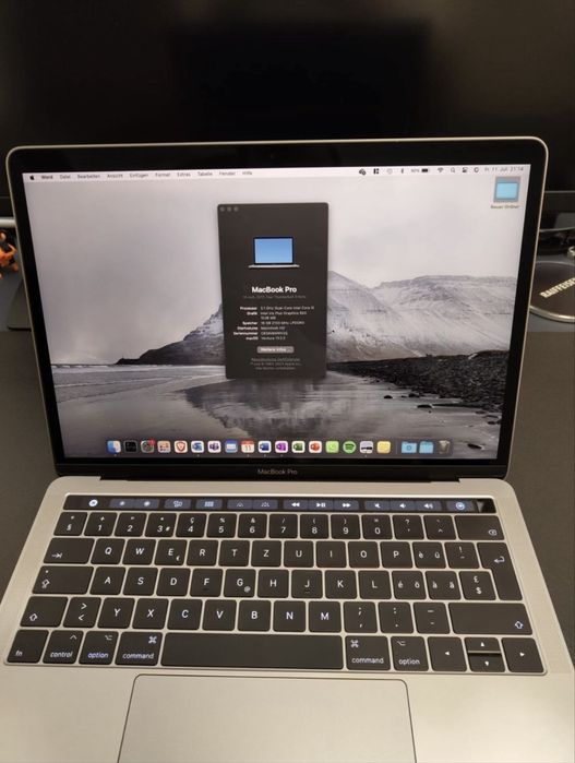 MacBookPro 2017 13-inch RAM 16 GB / SSD 250 GB