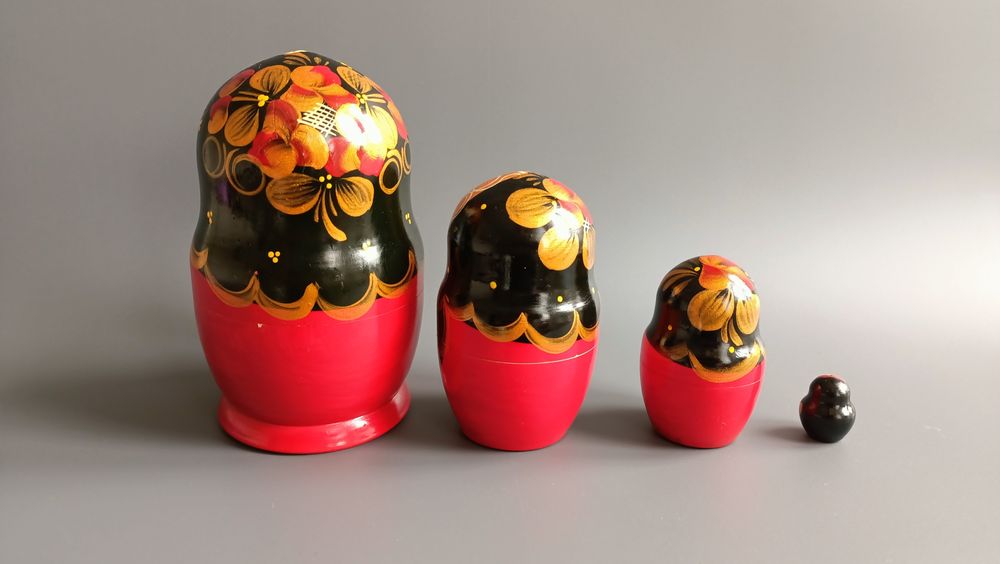 Сувенир матрешка деревянная 4 в 1