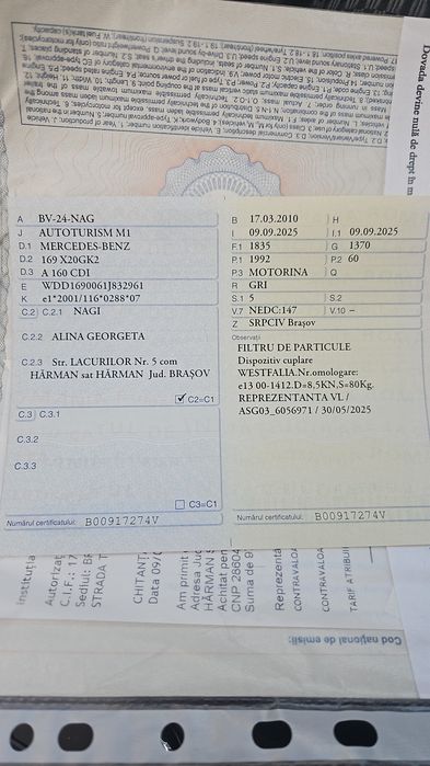 Mercedes-Benz A 160 – Automată