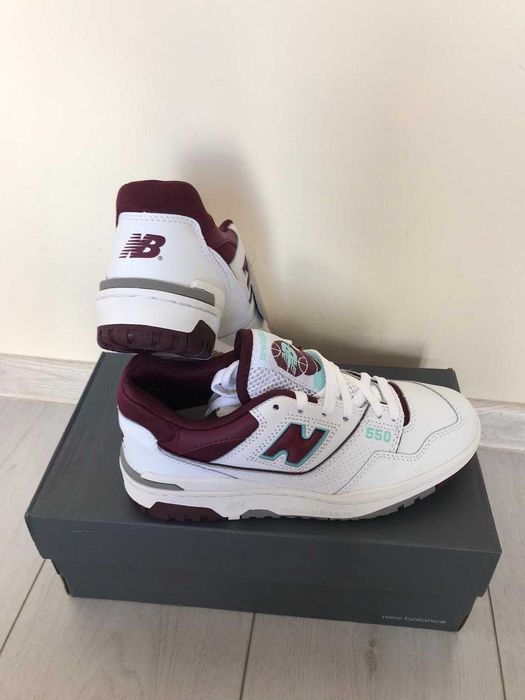 New Balance 550 Burgundy Cyan