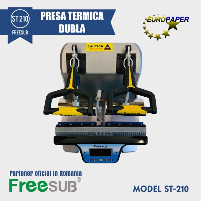 Presa Termica Dubla pentru Sublimare cani FreeSub St-210