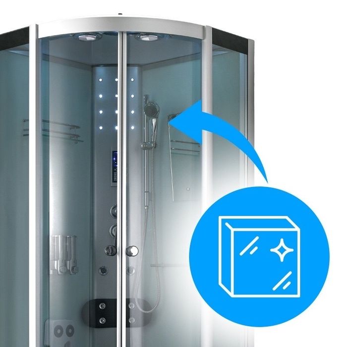 Cabina de dus cu Hidromasaj si Sauna, Dimensiune 90x90cm