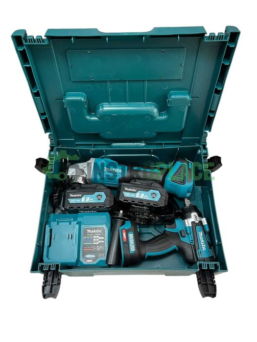 2в1 БЕЗЧЕТКОВ Акумулаторен ъглошлайф и гайковерт Makita 24v с МАКИТА