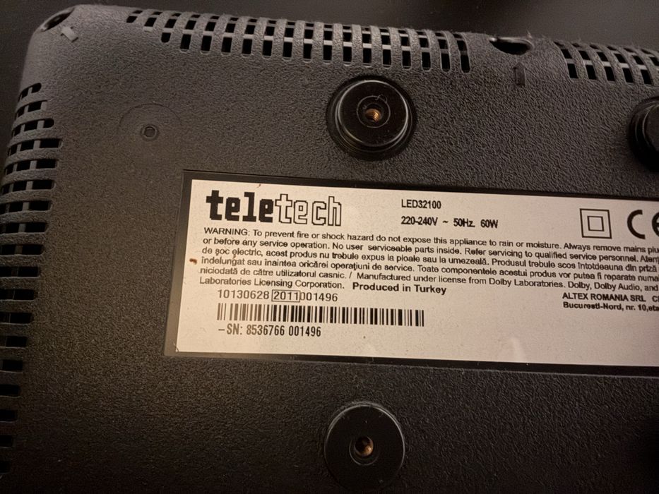 Televizor Teletech HD 81cm Bucuresti Sectorul 2 • OLX.ro