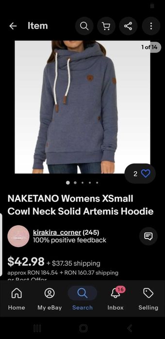 Hanorac dama Naketano original marimea L