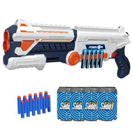 Пистолет Бластер оръжие с мишени и меки патрони, пушка Нърф