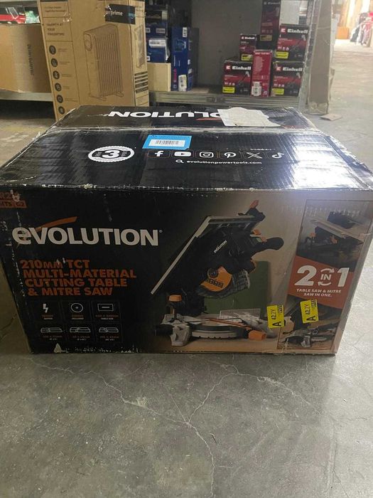 Fierastrau circular combinat cu masa Evolution R210MTS-G2 cu disc de taiere multi-materiale de 210mm, 1500W