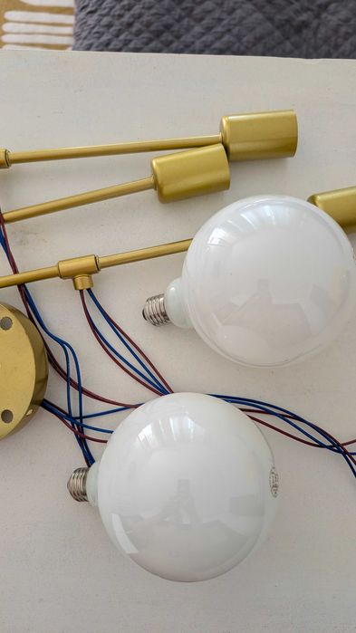 Лампа - Таван - Полилей с абажур глобус крушки