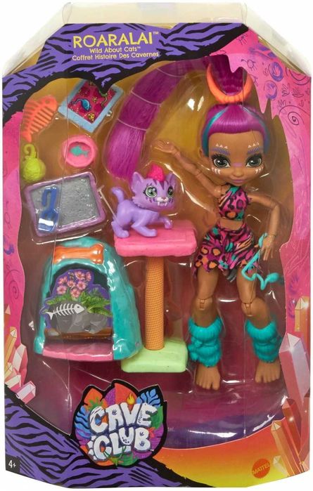 Оригинални кукли Cave Club Mattel с аксесоари EMBERLY, ROARALAI, TELLA