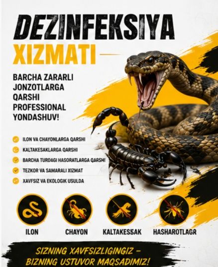 Dezinfeksiya ilon chayon kaltakesak