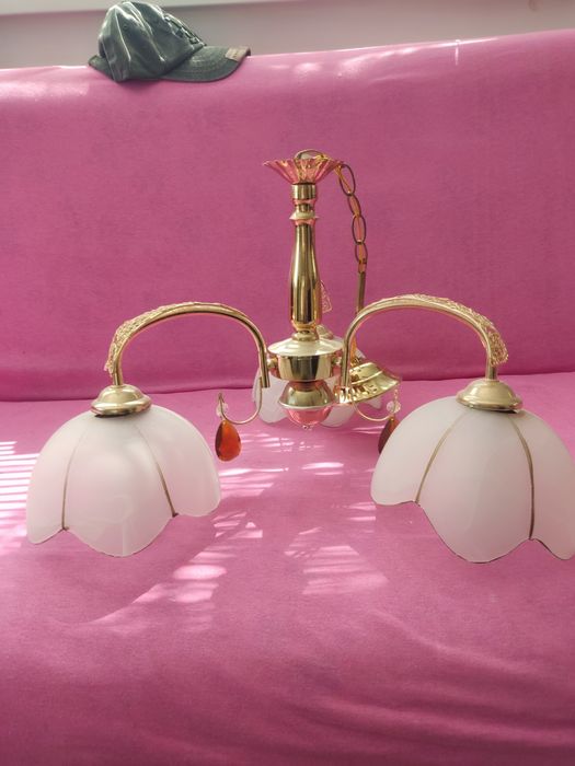 Люстра с лампочками,с крючком,готовая