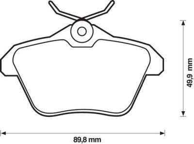 Set placute frana Punte spate Alfa Romeo 156 (932) 1997-2005, 164, 1987-10.1998; 166 (936) 1998-2008; Lancia Kappa 1994-2001, SRLine Polonia