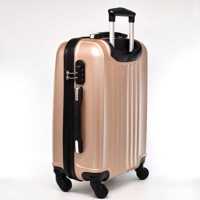 Куфар за ръчен багаж 55x37x22 см | Лек и здрав ABS с , 4 колела 360°