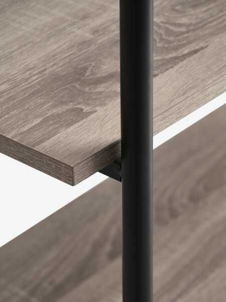 Етажерка 5 рафта цвят светъл дъб/черно