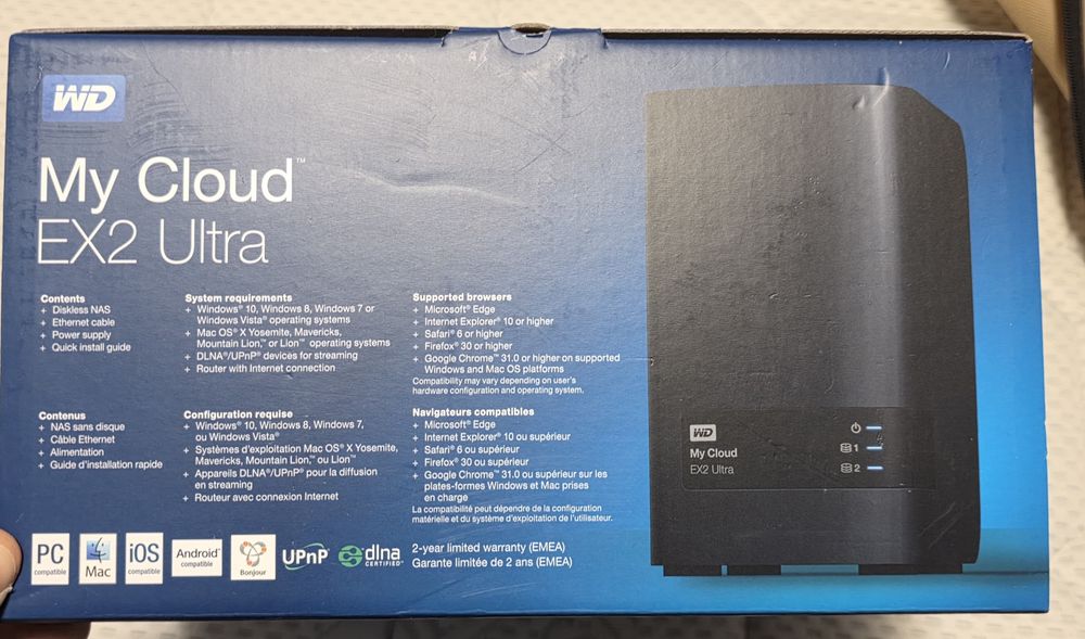 NAS MyCloudEx2 Ultra 8TB WD Red