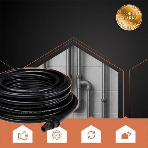 Маркуч за почистване и отпушване на канали и тръби за водоструйка-20м.