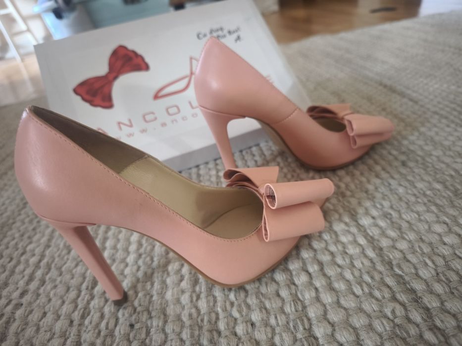 Pantofi Stiletto piele măr 36