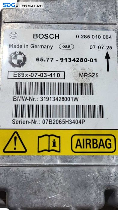 Unitate Modul Calculator Control Airbag Bosch BMW Seria 3 E90 E91 2004 - 2013 Cod 0285010064 6577-9134280-01 [L7602]